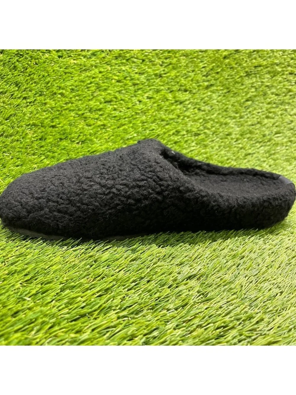 Allbirds Wool Slippers Mens Size 9 Black Casual Walking Slip-On Fluff Shoes